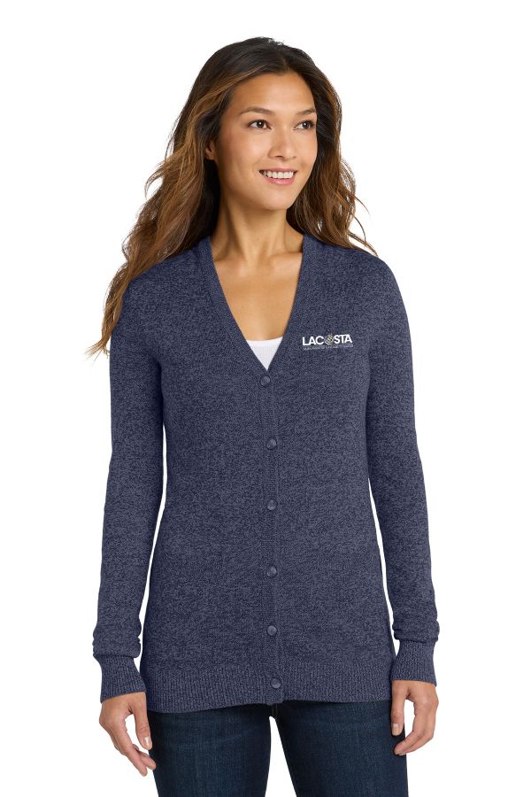 Port Authority Women's Marled Cardigan Sweater